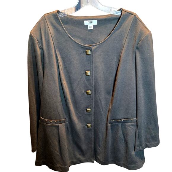 Cato 22W 24W Button Up Women's Blazer Jacket Suit Coat Plus Size 3X 3XL XXXL - Picture 1 of 5